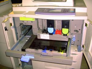 inside view of a copy machine